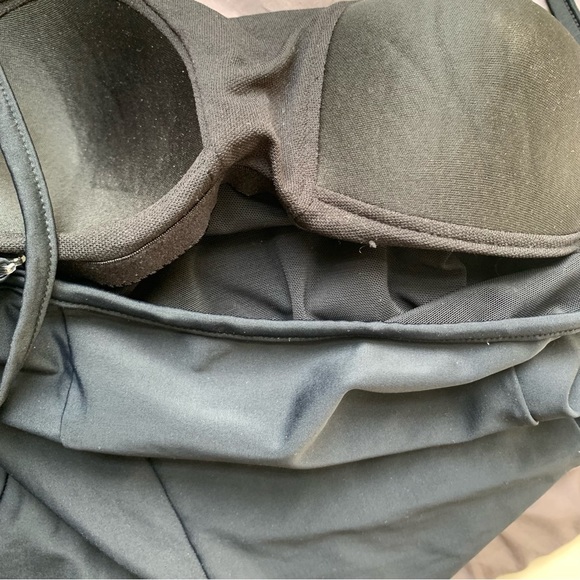 Sears Skirted One Piece Swimsuit Size 12 Black Modest - Picture 6 of 10